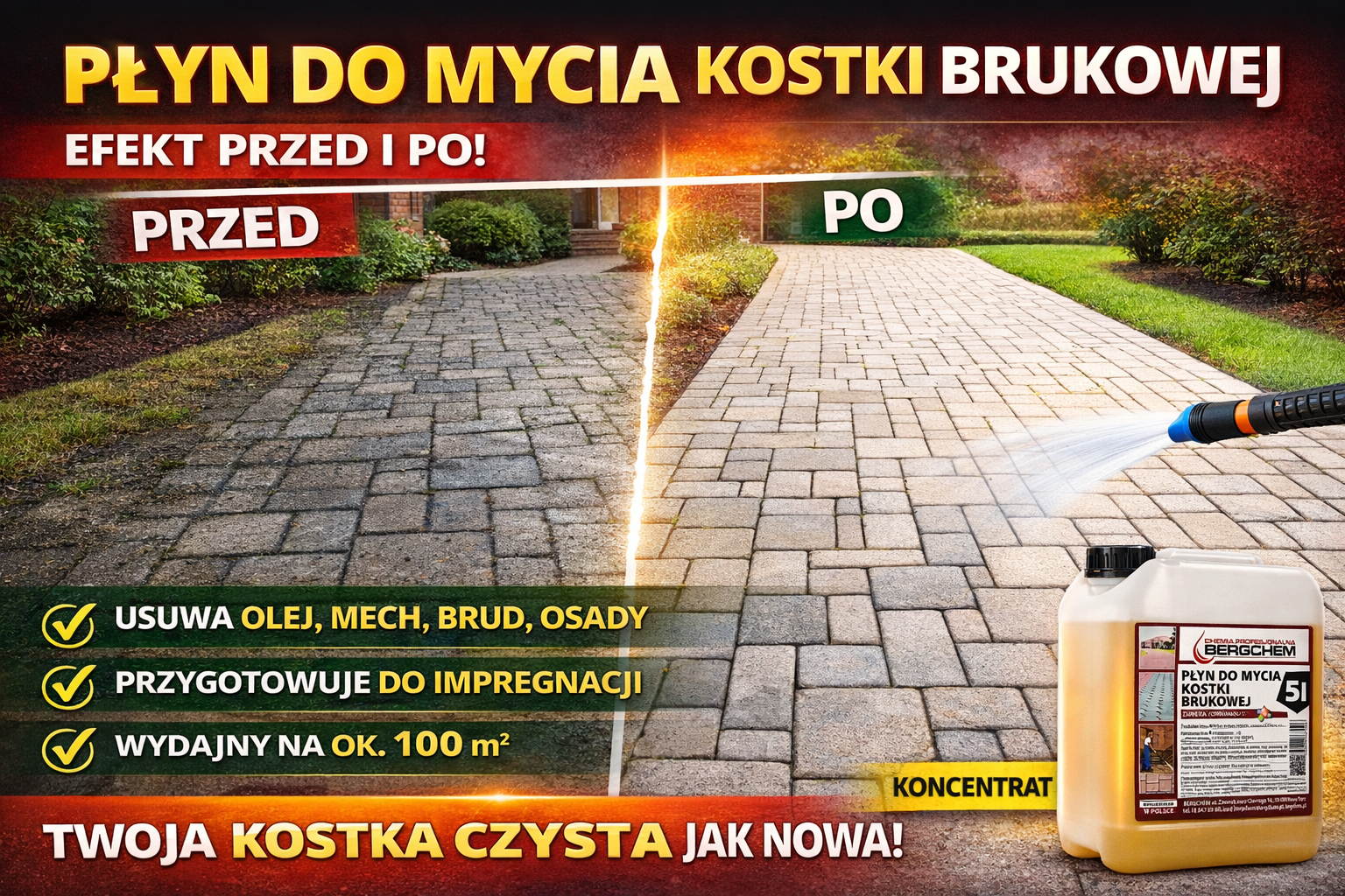 Płyn do mycia kostki Bergchem