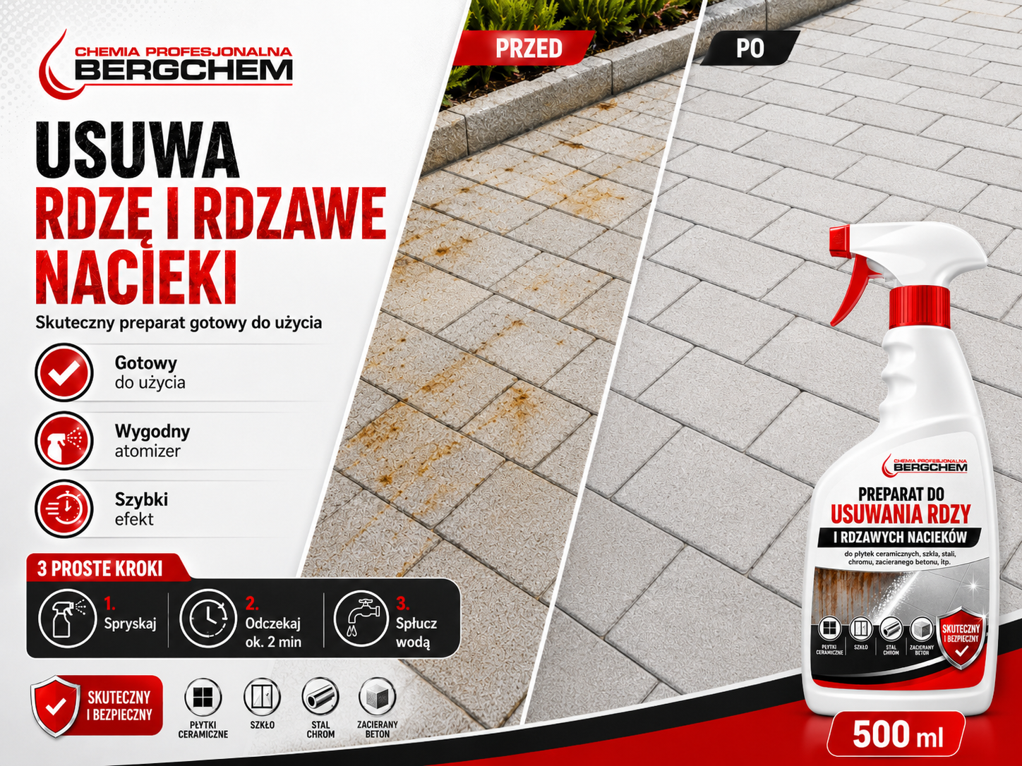 Preparat do usuwania rdzy Bergchem